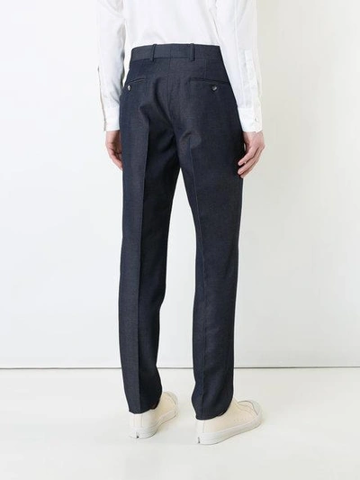 Shop Alexander Mcqueen Straight-leg Trousers - Blue