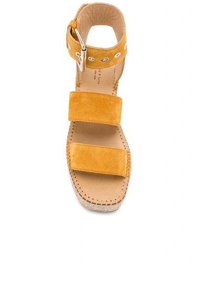 Shop Rag & Bone Tara Sandal In Marigold Suede