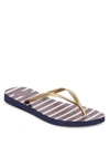 Havaianas Slim Americana Thong Flip Flops In Navy