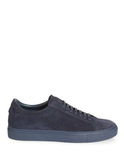 Shop Givenchy Urban Suede Low-top Sneakers In Dark Red