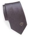 VERSACE Notched Two-Tone Silk Tie