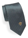 VERSACE Notched Two-Tone Silk Tie