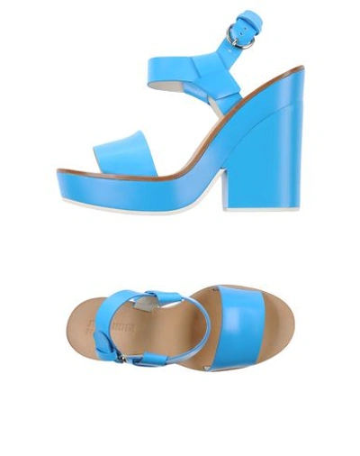 Jil Sander Sandals In Azure