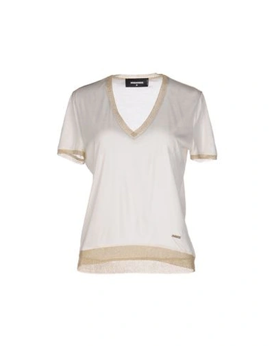 Dsquared2 Basic Top In Beige