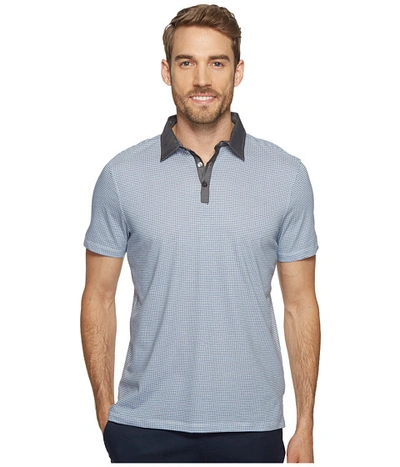 Calvin Klein Short Sleeve Micro Printed Knit Jersey Polo Shirt