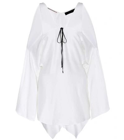 Roland Mouret Marcus Crêpe Top In White
