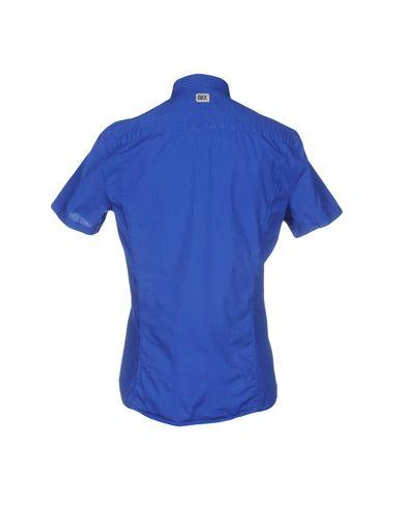 Shop Bikkembergs Shirts In Bright Blue