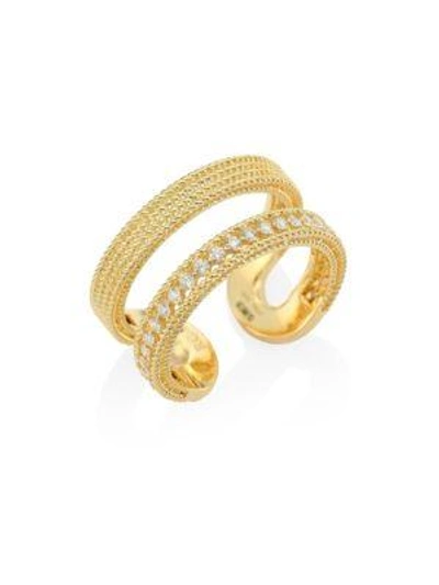 Shop Roberto Coin Double Symphony Diamond & 18k Yellow Gold Ring
