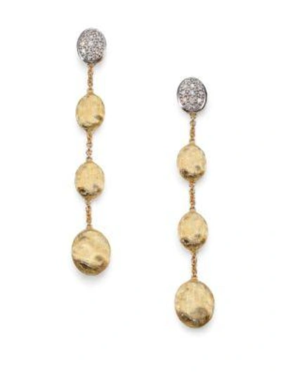 Shop Marco Bicego Women's Siviglia Diamond & 18k Yellow Gold Drop Earrings