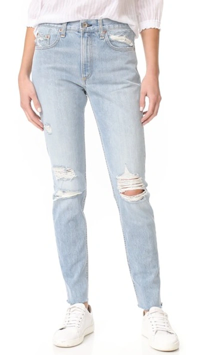 Rag & Bone Marilyn Distressed Straight-leg Jeans, Union Pool