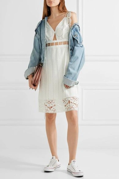 Shop Opening Ceremony Cutout Broderie Anglaise Cotton Mini Dress
