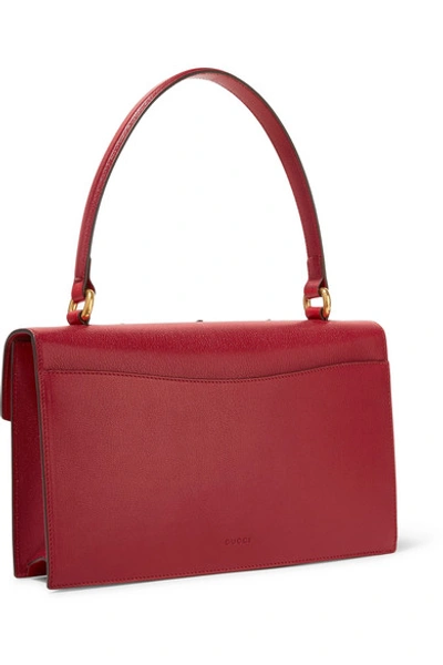 Shop Gucci Osiride Embellished Textured-leather Shoulder Bag