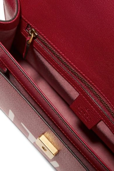 Shop Gucci Osiride Embellished Textured-leather Shoulder Bag
