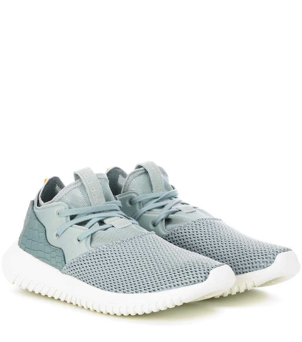 Adidas Originals Woman Tubular Entrap Paneled Croc-effect Leather, Neoprene  And Stretch-knit Sneakers Mint In Tacgre Vapste Owhite | ModeSens