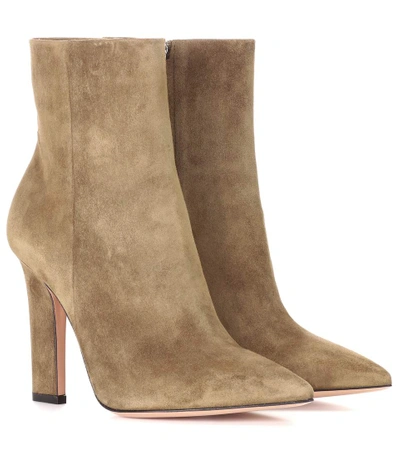 Gianvito Rossi Exclusive To Mytheresa.com - Daryl Suede Ankle Boots In Green