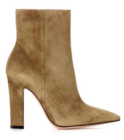 Shop Gianvito Rossi Exclusive To Mytheresa.com - Daryl Suede Ankle Boots In Green