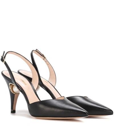 Shop Nicholas Kirkwood Penelope Pearl Leather Slingback Pumps In Black