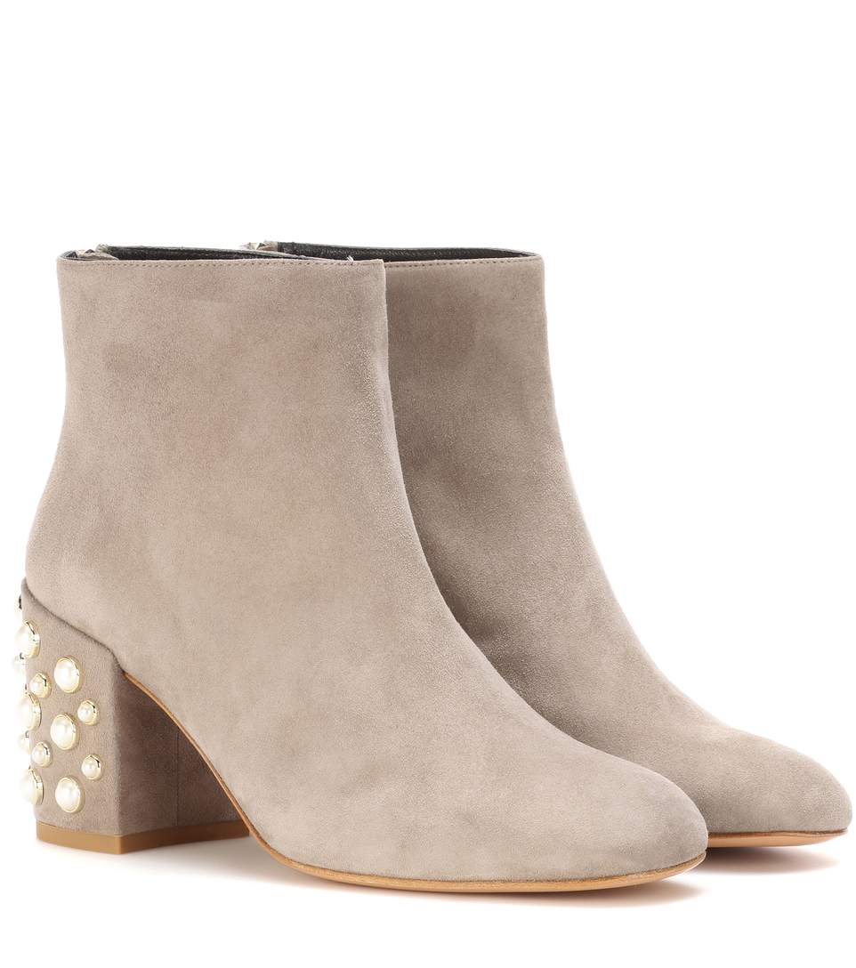 stuart weitzman boots with pearls