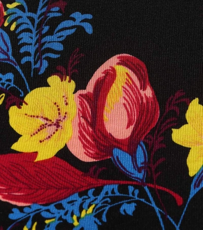Shop Diane Von Furstenberg Silk Printed Wrap Dress In Multicoloured