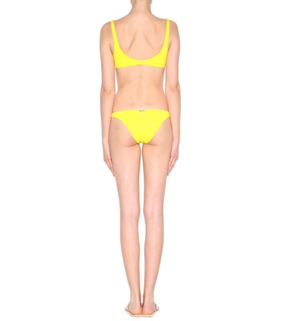 Shop Mara Hoffman Tie Side Bikini Bottom In Yellow