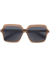 Saint Laurent Eyewear Oversized Sunglasses - Brown