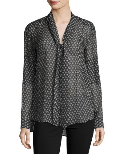 Belstaff Hammond Scarf-tie Blouse, Black