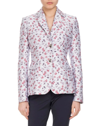 Altuzarra Fenice Floral-print Two-button Jacket, Multi