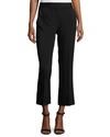 ALEXANDER WANG T TWILL CROPPED FLARE PANTS, BLACK,PROD122430167
