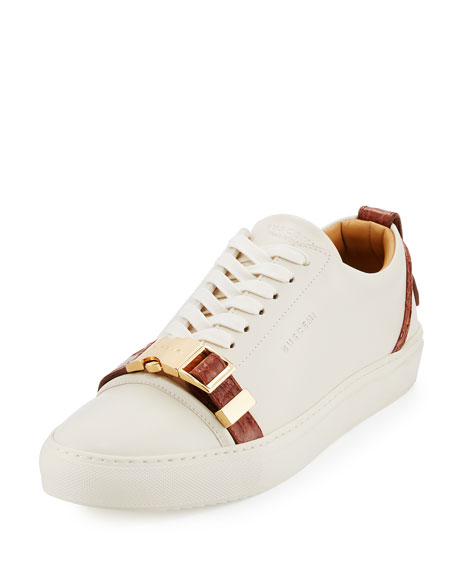 Buscemi Men's 50mm Low-top Sneaker With Croc-embossed Leather Details ...