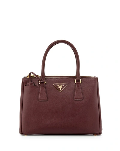 Prada Saffiano Small Executive Tote Bag In Light Brown