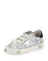 GOLDEN GOOSE MAY STAR LOW-TOP SNEAKER, WHITE CRACKLED/GOLD,PROD125220217