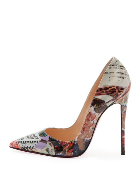 Christian Louboutin So Kate Printed Patent Red Sole Pump, Multi | ModeSens