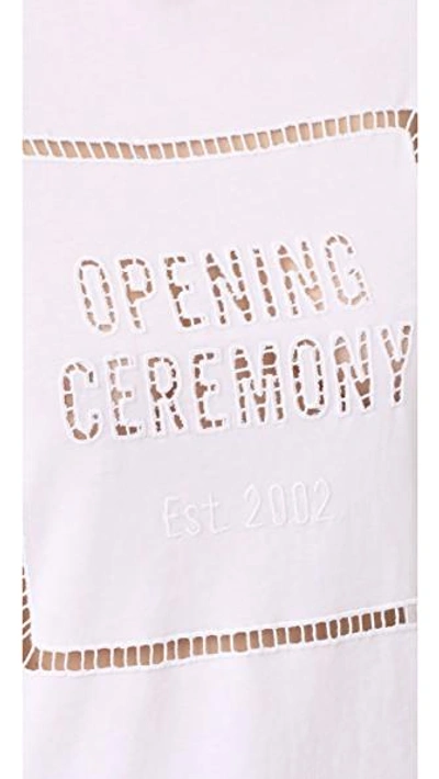Shop Opening Ceremony Oc Logo Eyelet Tee In White