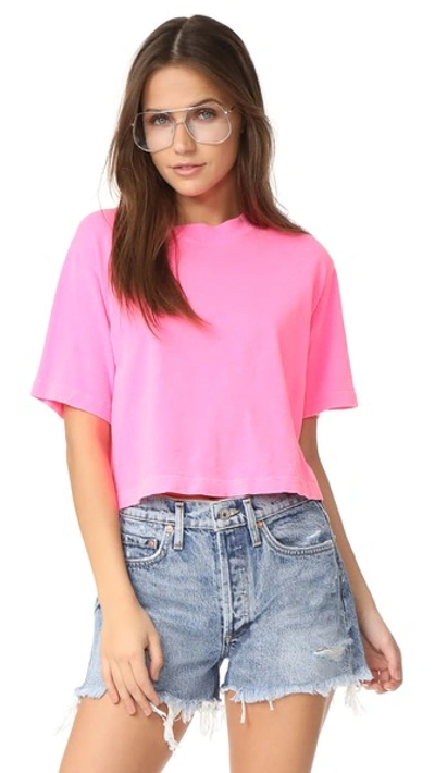 Cotton Citizen Tokyo Crop Tee In Pink