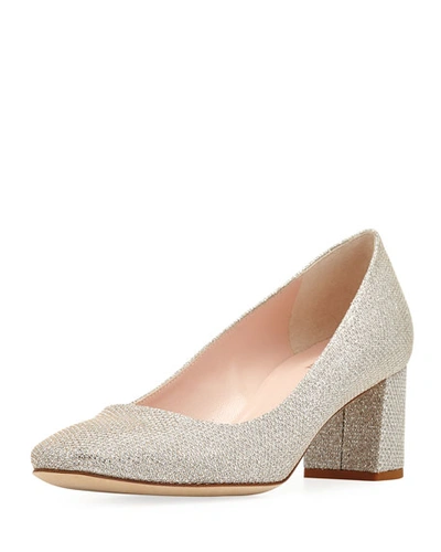 Kate Spade Irene Slingback Metallic Wedge Pump, Silver