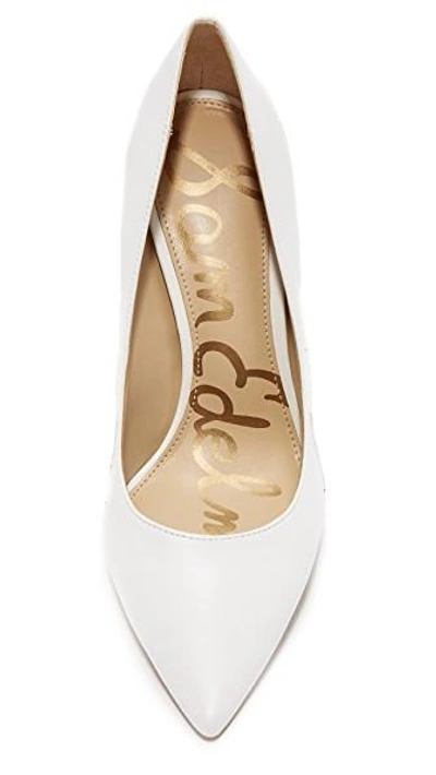 Shop Sam Edelman Hazel Pumps In Bright White