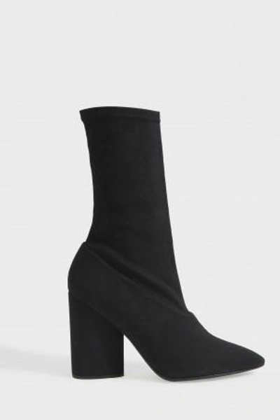 Shop Yeezy Stretch-canvas Ankle Boots In Black