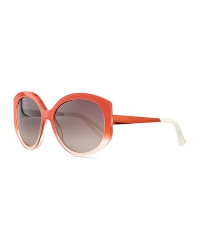 Dior Plastic Round Sunglasses, Orange