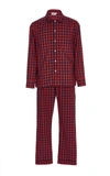 SLEEPY JONES Washed Plaid Pajama Set