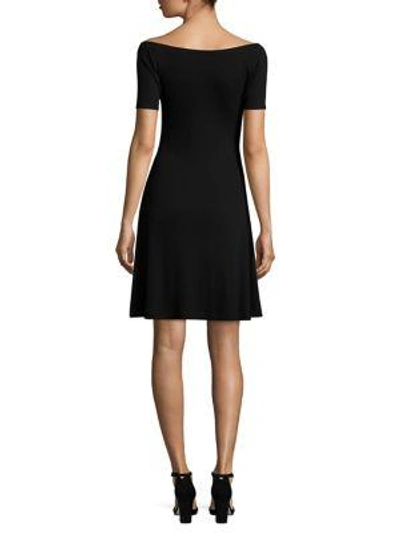 Shop L Agence Elia Rib-knit Dress In Black