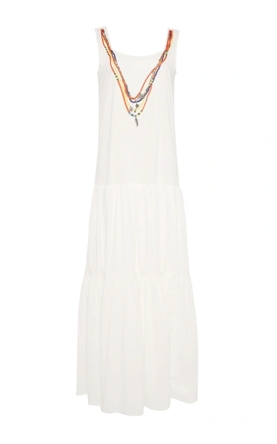 Mira Mikati Printed Neckline Gypsy Dress