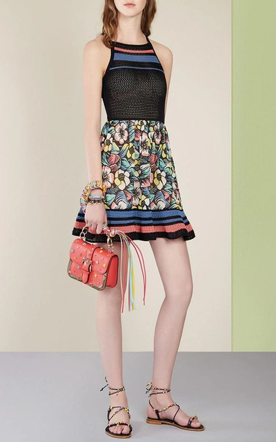 Shop Red Valentino Surf Floral Printed And Crochet Dress