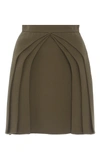 BRANDON MAXWELL Heavy Georgette Layered Mini Skirt