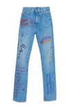 MIRA MIKATI Hand Painted Doodle Jeans