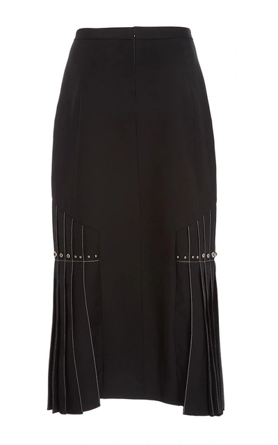 Shop Ellery Besson Pleat Side Long Skirt