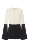 ROSETTA GETTY Fitted Bell Sleeve Two Tone Jacket