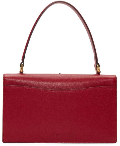 Gucci Osiride Embellished Textured-leather Shoulder Bag In Red | ModeSens