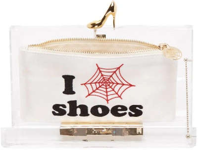 Shop Charlotte Olympia Transparent 'pandora Loves Shoes' Clutch