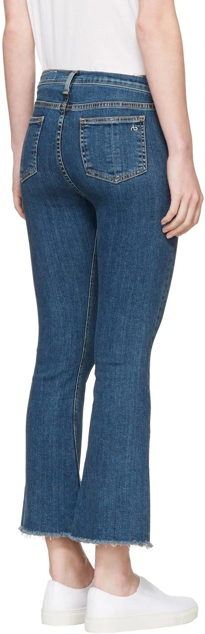 Shop Rag & Bone Rag And Bone Blue Crop Flare Jeans In 426 Paz