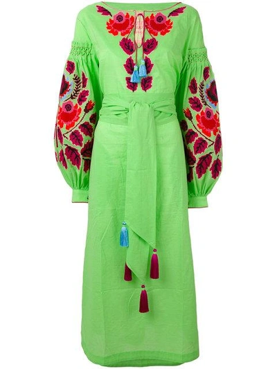 Shop Yuliya Magdych 'eden Tree' Dress In Green